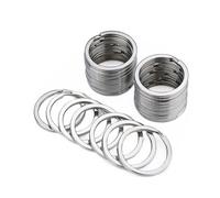 NestNook 50 anelli rotondi piatti in metallo per chiavi di casa, auto, organizzazione e artigianato fai da te, 30 mm