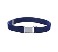 NestNook Cintura regolabile per bambini per ragazzi e ragazze cinture elastiche elastiche con fibbia quadrata argento, Blu scuro, Taglia unica