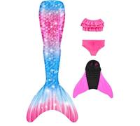 Nestoto Ragazza Monoflosse con Cosplay Bikini Set e flosse