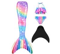 Nestoto Ragazza Monoflosse con Cosplay Bikini Set e flosse