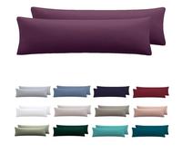 Nesture Set di 2 cuscini per chi dorme sul fianco, 40 x 145 cm, viola, 100% microfibra, con chiusura lampo, morbidi e non si stirano