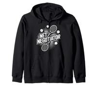 Net Negotiator Tennis Appassionato Grafica Felpa con Cappuccio