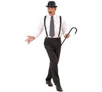 NET TOYS Bastone da Passeggio Stile Charlie Chaplin di Colore Nero cannetta Mazza Accessori per Travestimenti - Lunghezza ca. 80 cm