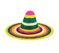 NET TOYS Sombrero colorato Cappello in Paglia Copricapo Estivo Cappello Tradizionale Messicano paglietta per Feste in Maschera
