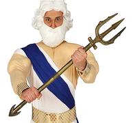 NET TOYS Tridente signorile di Poseidone - Oro 94 cm - Straordinario Accessorio Festivo tridente del Dio dei Mari - Perfettamente Adatto a Carnevale