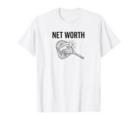 Net Worth Fly Fishing Pun, Funny Angler Dad Maglietta