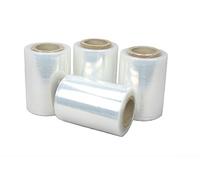 Net4Client Confezione da 4 Rotoli di Carta da Imballaggio Elasticizzata Clear Confezioni per Pacchi Confezione da imballaggio Resistente Rapida Trasparente 100 mm 150m Fi38 23μm