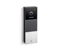 Netatmo Campanello intelligente con videocamera, installazione con un campanello cablato esistente, audio, videocamera HD, videotelefono, rilevamento del movimento, visione notturna, impermeabile, scheda microSD, NDB-FR
