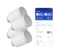 Netatmo Confezione da 4 Valvole Termostatiche Smart ORIGINAL - Radiatori ad Acqua Calda | Adattatori Inclusi | Controllo Stanza per Stanza | Compatibile Matter - NBU-4-NVO