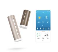 Netatmo Stazione Meteo ORIGINAL 2ª generazione | Interni & Esterni | Temperatura, Umidità, Qualità aria, UV, Pollini, Previsioni Meteo | Compatibile Apple Home, Alexa, Google Home - Sabbia - NWS-S-EC