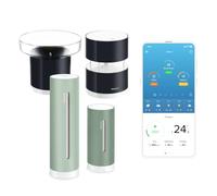Netatmo Stazione Meteo ORIGINAL di 2ª Generazione Mint Edition + Anemometro + Pluviometro | Temperatura, Umidità, Qualità dell'Aria, UV, Polline e Previsioni Meteo | Compatibile con Apple Home, Alexa
