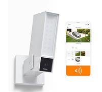 Netatmo Telecamera di Sorveglianza Esterna Intelligente con Sirena 105dB, WIFI, Illuminazione Integrata, Rilevamento Del Movimento, Visione Notturna, Nessuna Abbonamento, Bianco, NOC-S-W-FR