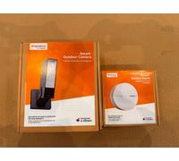 Netatmo Videocamera Esterno Nera con Faretto + Sensore Fumo da Interno - Nuovi