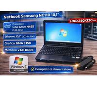 Netbook Samsung NC110 10,1" 2 GB HD 240 320GB ATOM N455 1,66GHz Windows 7