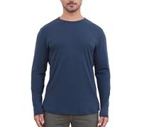 netdraw T-shirt da uomo ultra morbida in viscosa di bambù, orlo curvo, leggera, in misto cotone, maglietta casual, Pacific Blue-67bamboo, XL