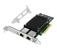 NETELY Adattatore di rete PCIE X8 a 2X 10GbE, 2X 10Gbps RJ45 porte, PCIE X8 Lane, Intel X540-AT2 Converged Ethernet Controller, 10GbE PCIE NIC per PC desktop Windows e Linux (X540T2)