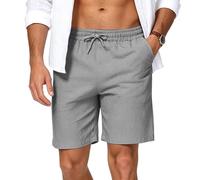 Neteson Pantaloncini Uomo Estivi Cotone Pantaloni Corti Bermuda Leggeri | Pantaloncini da Spiaggia Casual Shorts con Tasche
