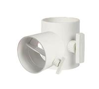 NETFEN Valvole, 1/2/4 Pezzi Valvola Serranda Aria in PVC Valvola in Linea for Condotto Circolare Plastica ABS 75 110 160 200 Mm for Tubo di Ventilazione Manuale (Color : 1pcs, Size : 110mm)