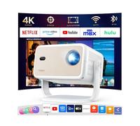 Netflix Proiettore 4K Smart TV, YOTON Y7 Portatile Videoproiettore WiFi Bluetooth, luminosità 30.000 lumen, adatto per la visione domestica, i giochi, l'uso in ufficio