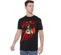 Netflix Stranger Things Eddie Munson Raising Hell T-Shirt Unisex, Nero, M