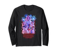 Netflix Stranger Things Group Shot Fireworks Poster Maglia a Manica