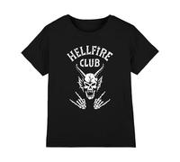 Netflix Stranger Things Hellfire Club Bones T-Shirt Bambini, Nero, 7-8 A