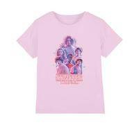 Netflix Stranger Things Rosa Glow Group Girls T Shirt, 7-8 A