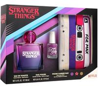 NETFLIX Stranger Things - Set regalo Eau de Toilette 100 ml, smalto e custodia per cellulare in stile retrò, per ragazze