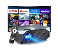 [Netflix ufficialmente/1000 ANSI] Proiettore intelligente con WiFi 6 e Bluetooth 5.3, proiettore cinematografico esterno 4K con NETFLIX/Prime Video/YouTube, Proyector portatile compatibile con HDMI