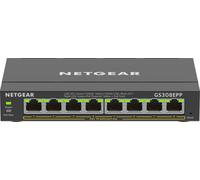 NETGEAR Switch PoE Plus 8 Porte GS308EPP, Supporto VLAN, QoS, Switch Ethernet Gigabit con 8 PoE+ a 123 W, Montaggio Desktop o a Parete