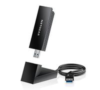 NETGEAR Adattatore WiFi 6E A8000, USB Nighthawk AXE3000, WiFi 6E senza fili per computer portatile o desktop. Velocità WiFi fino a 3 Gb/s. Compatibile per tutte le generazioni di PC