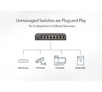 NETGEAR GS105 Non gestito Gigabit Ethernet [10/100/1000] Blu (5X 10/100/1000 PROSAFE DESKTOP - SWITCH) NEW