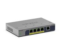 NETGEAR GS105PP Non gestito Gigabit Ethernet (10/100/1000) Connessione Ethernet, supporta l'alimentazione tramite questa porta (PoE) Montaggio su scrivania o a muro Grigio - Nouvo