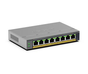 NETGEAR GS108EPP Switch Gigabit Ethernet Non gestito (10/100/1000) Connessione Ethernet, supporta l'alimentazione tramite questa porta (PoE) Montaggio su scrivania o a muro Grigio - Nouvo