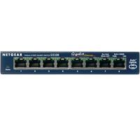 NETGEAR GS108GE switch di rete Non gestito Gigabit Ethernet (10/100/1000) Blu