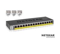 NETGEAR Switch PoE 16 Porte, Switch Ethernet Gigabit Non Gestito GS116PP | 16 x PoE+ Porte @ 183W, Desktop/Parete/Rack