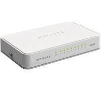Netgear GS208-100PES Gigabit Ethernet Switch, 8 Porte Gigabit, Bianco