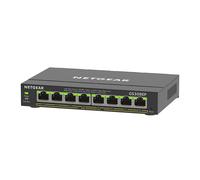 NETGEAR GS308EP Gestito L2/L3 Gigabit Ethernet [10/100/1000] Supporto Power over Ethernet [PoE] Nero (NETGEAR Plus GS308EP - Switch - smart - 8 x 10/100/1000 [PoE+] - desktop, wall-mountable - PoE+ [6