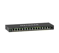 NETGEAR (GS316EP) Switch Ethernet, 16 porte, Gigabit Ethernet LAN PoE Plus (con 15x PoE+ 180W e 1x SFP, switch di rete gestito con IGMP Snooping, QoS, VLAN, senza ventola)