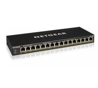 NETGEAR Switch Ethernet PoE 16 porte Unmanaged GS316PP, Switch PoE Gigabit con 16 PoE+ a 183 W, montaggio desktop o a parete