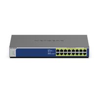 Netgear Switch PoE 16 porte Gigabit Ethernet Unmanaged (GS516PP) - con 16 PoE a 260 W, montaggio desktop/su rack e assistenza a vita ProSAFE