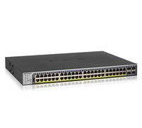 NETGEAR Switch Smart Gigabit Ethernet PoE a 52 porte (GS752TP) - Gestito, gestione cloud Insight opzionale, 48 PoE+ @ 380W, 4 SFP 1G, montaggio desktop o rack, protezione a vita