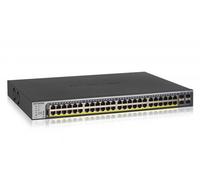 NETGEAR Switch Smart Gigabit Ethernet PoE a 52 porte (GS752TP) - Gestito, gestione cloud Insight opzionale, 48 PoE+ @ 380W, 4 SFP 1G, montaggio desktop o rack, protezione a vita