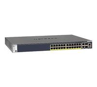 Netgear GSM4328PB-100NES ProSafe Switch Managed Gigabit PoE, 24 Porte PoE, Stacking Sicuro NSF, Funzioni Auto-iSCSI/Auto-VoIP, USB