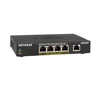 NETGEAR, Interruttore Porta ethernet 10/100/1000 Mbps. Black 5 Port Gigabit + Poe