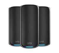 NETGEAR WiFi 7 Orbi WiFi Mesh quad-band serie 970 (RBE973SB) Black Edition - Router + 2 satelliti, funzioni di sicurezza, fino a 27 Gbps, copertura di 660 m2, 200 dispositivi, porta Internet da 10 Gig