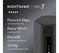 NETGEAR Nighthawk RS600 router wireless Gigabit Ethernet Tri-band (2,4 GHz/5 GHz/6 GHz) Nero [RS600-100EUS]