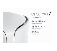 Netgear Orbi 7 TB WiFi 7 SATELLITE RBE770 Punto di accesso RBE770-100EUS