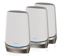 NETGEAR Orbi Quad-band RBKE963 AXE11000 WiFi 6E Mesh System Quad-band (2.4 GHz / 5 GHz-1 / 5 GHz-2 / 6 GHz) Wi-Fi 6 (802.11ax) Grigio, Bianco 16 Interno (RBKE963-100EUS)