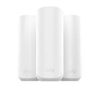 NETGEAR Orbi Mesh WiFi 7 Dual-Band (RBE373) | Kit da 3 | Router & 2 Satelliti | Copertura fino a 360 m2, 70 dispositivi 2.5 Gig Connessione Internet | BE3600 |